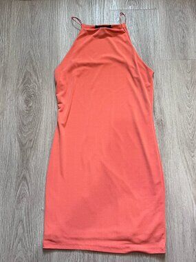 Forever 21 Coral Bodycon Mini Dress Size Small